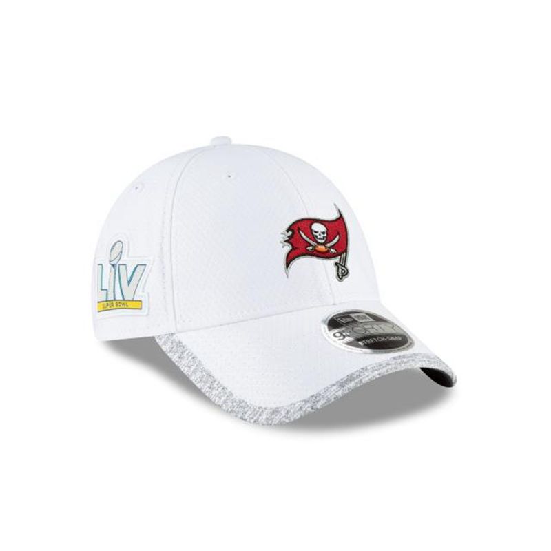 NFL Tampa Bay Buccaneers Super Bowl Lv Sideline Stretch Snap 9Forty Adjustable (GJU9225) - White New Era Caps